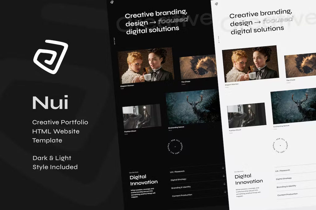 Nui - Creative Portfolio Showcase Website Template by Themetorium on ...