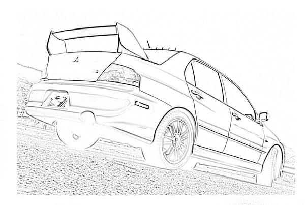 Evo Rear Drawing Basic Evo Outline by Jay-eM-aRe on DeviantArt