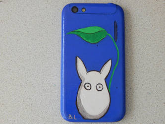 Totoro painting on a phone