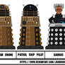 Vault dalek Pilotship dalek, Davros, Supreme dalek