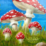 mushroom painting