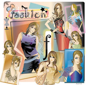 Collage of fasionable models