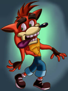 Crash Bandicoot Posing Digital Version