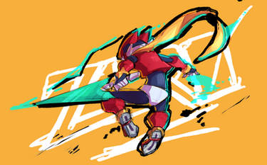 Megaman Zero Fanart (Dynamic Pose)