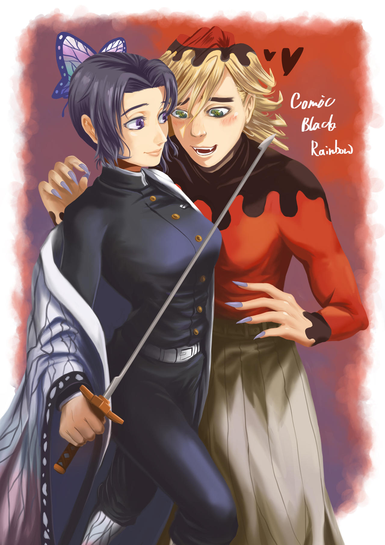 Shinobu and Doma by ComicBlackRainbow on DeviantArt