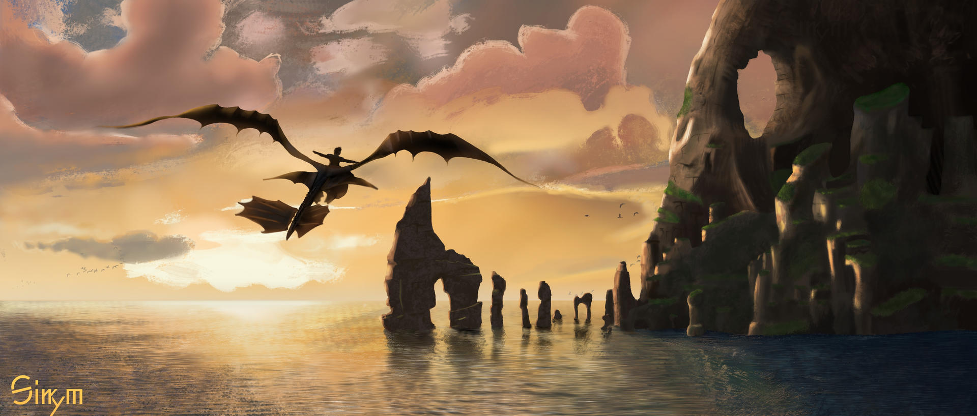 How to train your dragon sunset by SuperNickthe2th on DeviantArt