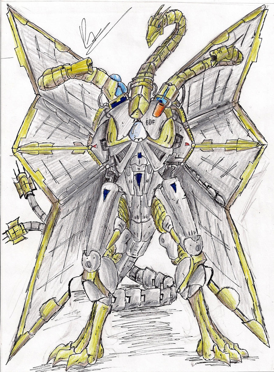 Ryu Ghidorah - Mech Ghidorah by hewhowalksdeath on DeviantArt