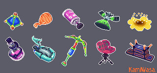 Splatoon Sub Weapons Pixels