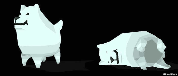 Undertale Annoying Dog Low Poly