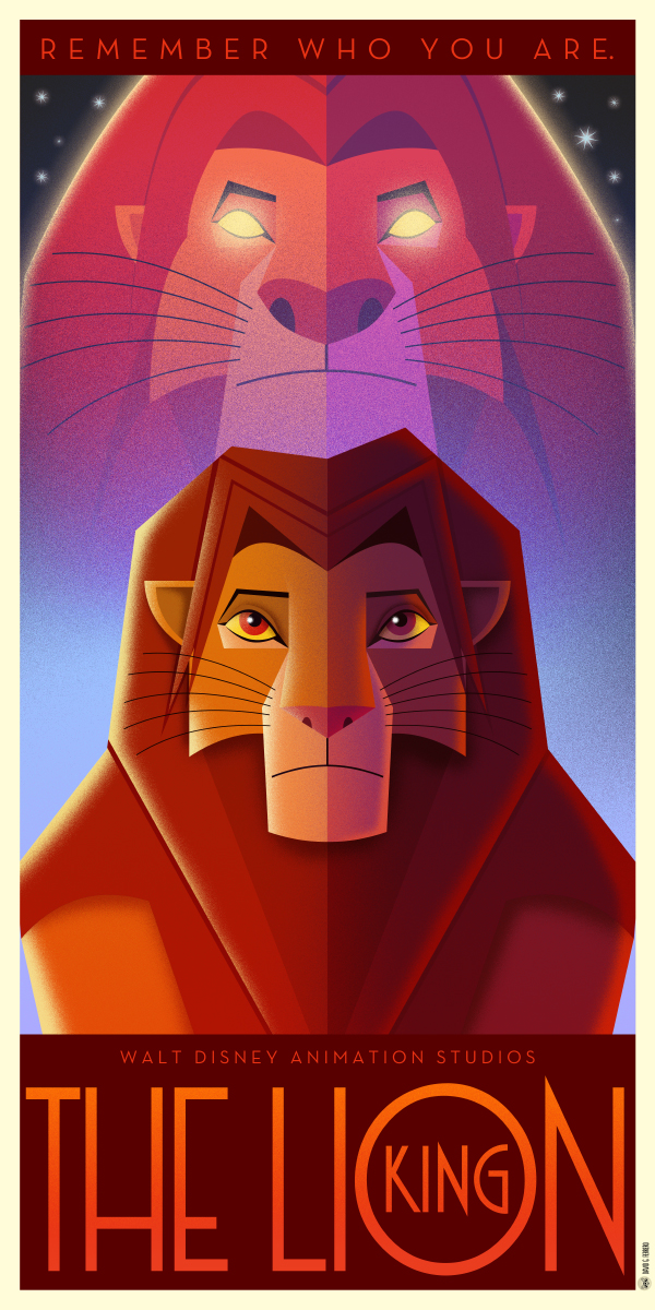 The Lion King Art Deco poster