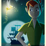 Peter Pan Art Deco poster