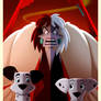101 Dalmatians Art Deco poster