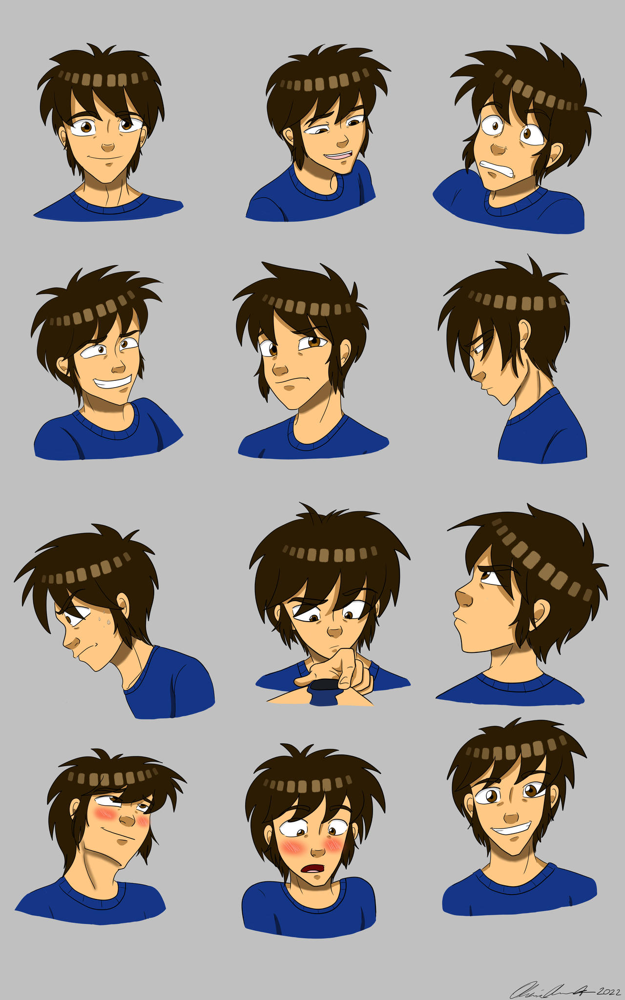 James facial expression sheet by ORAProductions on DeviantArt