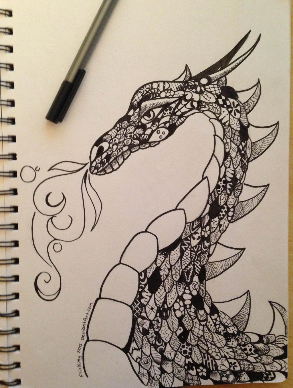 Dragon Zentangle By FlicKitty On DeviantArt