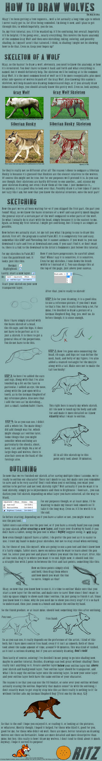 How-To Draw Wolves--Tutorial