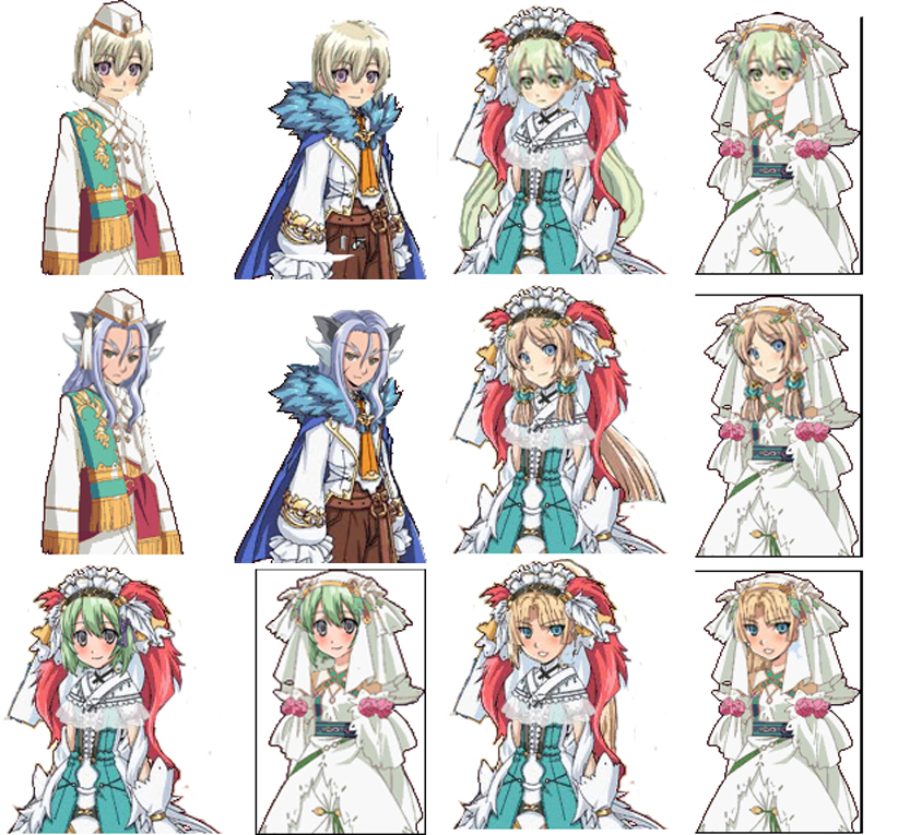 Rune Factory 4 wedding sprites - set 1