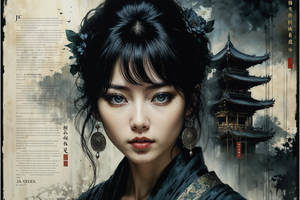 Elegant Orient. Portrait of a girl.