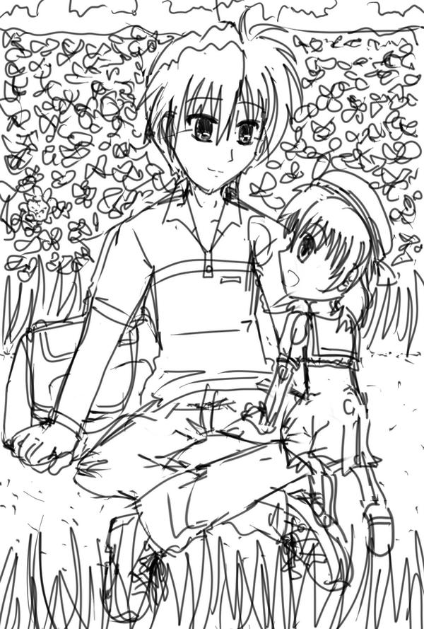 Okazaki and Ushio sketch
