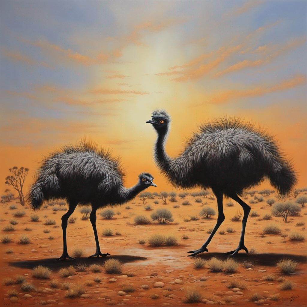 3 Emus Emus in Outback by ComicJo on DeviantArt