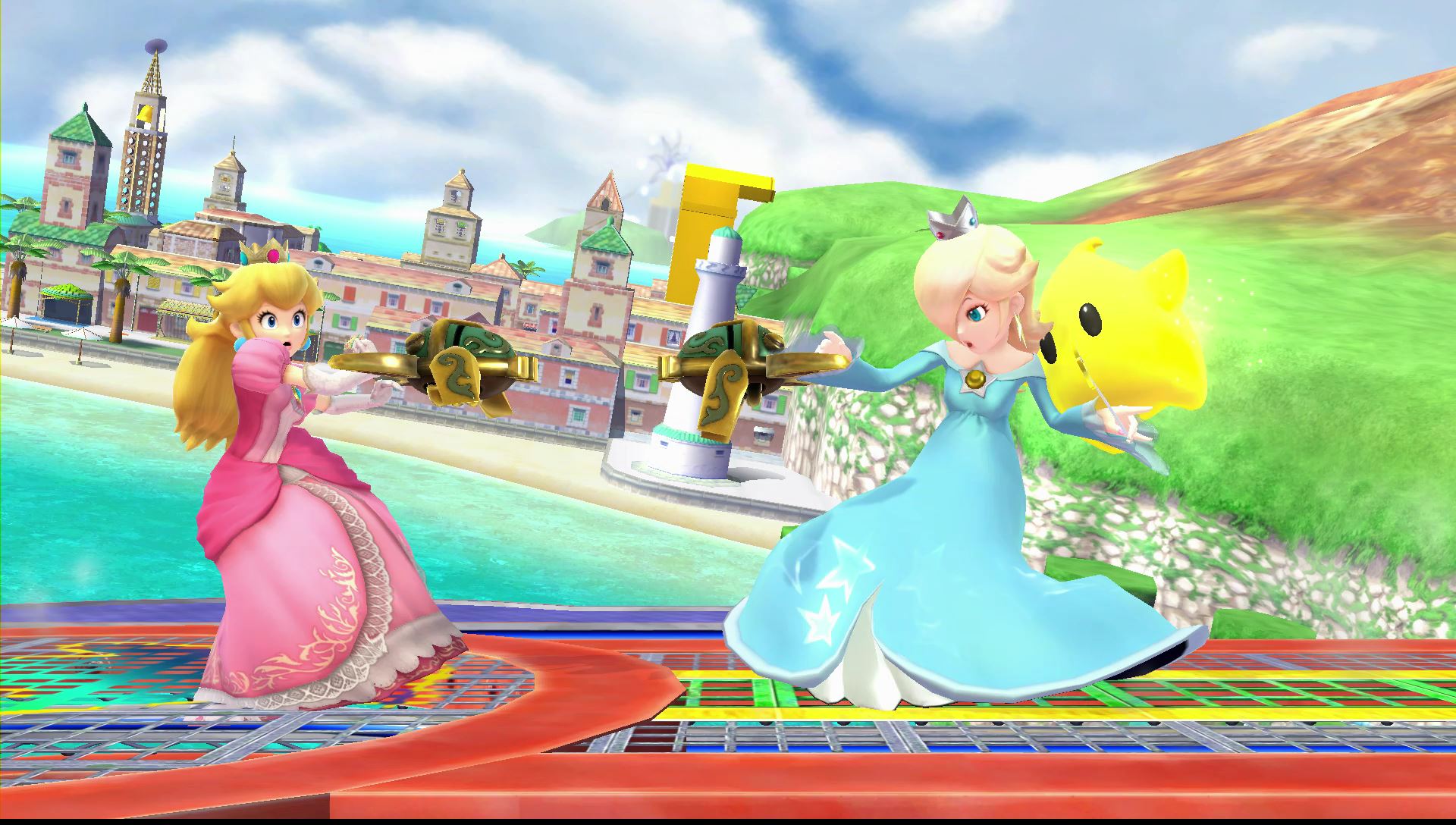 SSBWiiU Peach and Rosalina vs Beetles