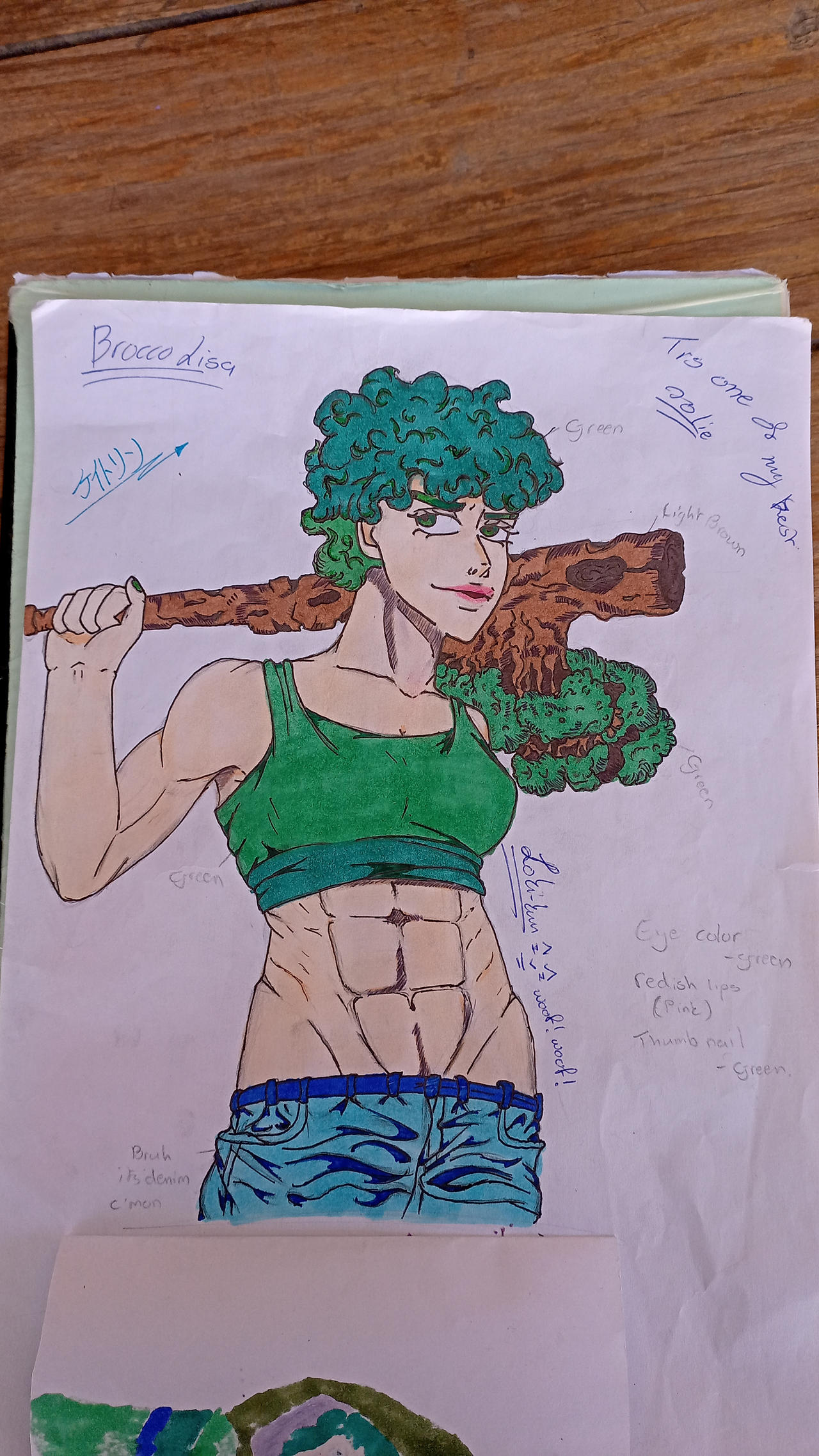 Brocco lisa (A buff Broccoli woman drawing) (2022) by untitledloki on ...