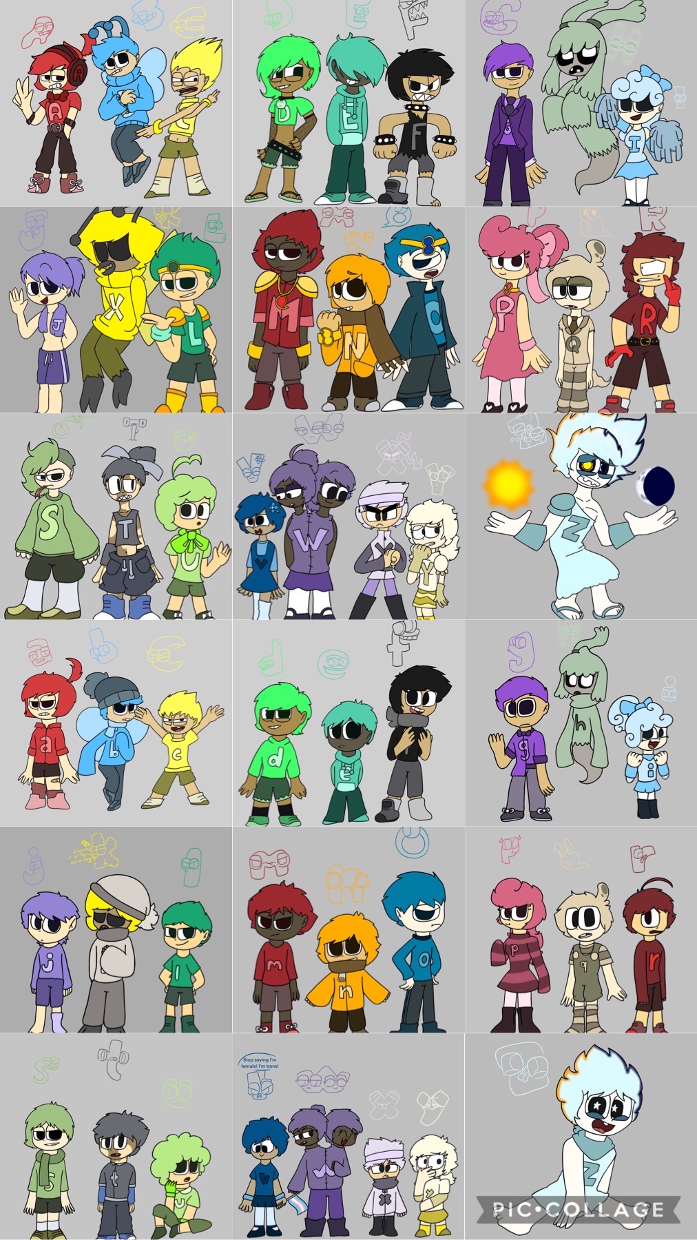 Alphabet Lore humans I made!! (imma make the lowercases soon) : r