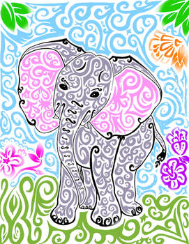 Absracht elephant