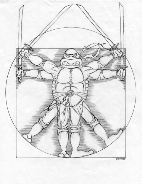 Vitruvian Man Da Vinci Tribute