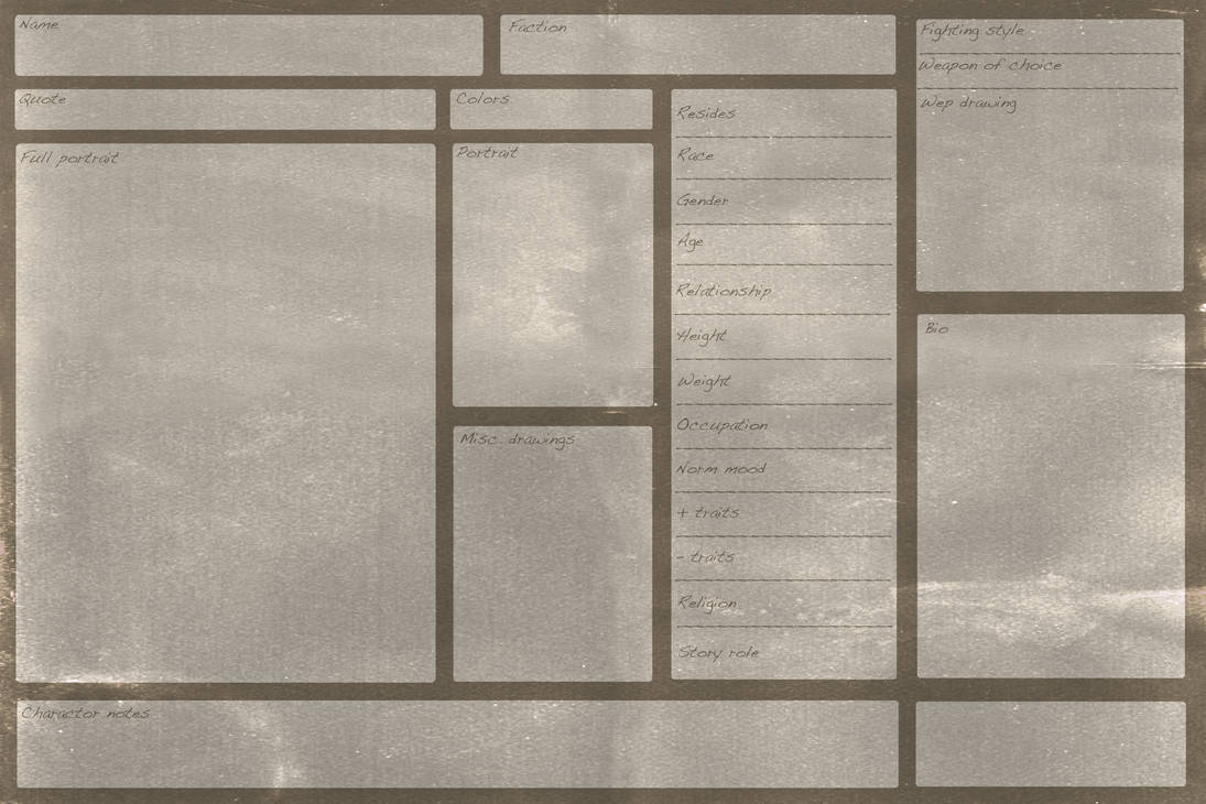 Character Reference Sheet Template by gothaam on DeviantArt