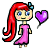 Tiny Girl with Heart Icon