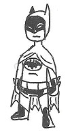 Little Hero Batman bw