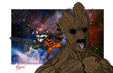 Rocket and Groot