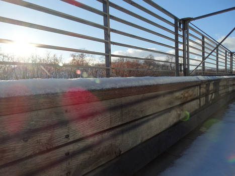 Snowy balcony