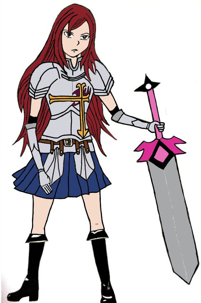 Erza Scarlet Titania colored