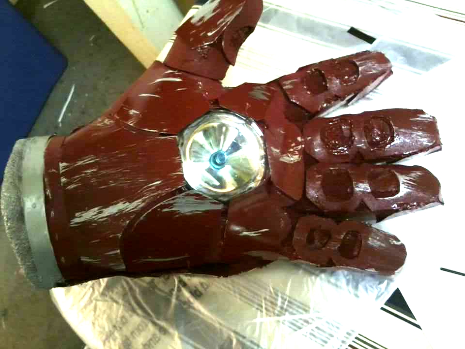 Finished Iron Man Arm Repulsor Hand