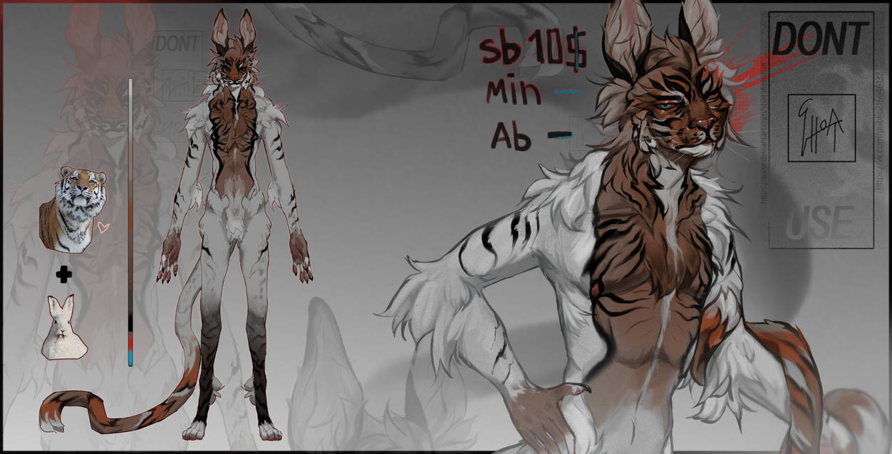 Tiger Rabbit Methane Tiger-Rabbit hybrid | Auction open by Shot3fromhell on DeviantArt