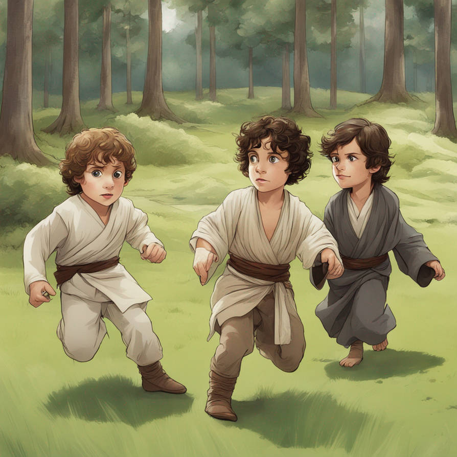 Frodo Baggins And Sam Training To Be Jedis With Lu by narnold1961 on ...
