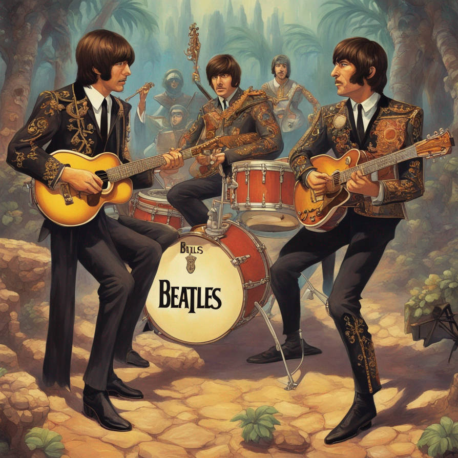 Beattles Instruments 1964 Beatles playing instruments in ancient Maya by narnold1961 on ...