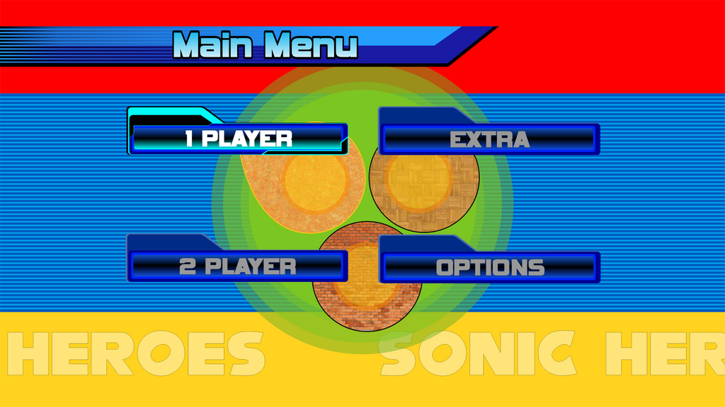 Sonic Heroes Main Menu recreation