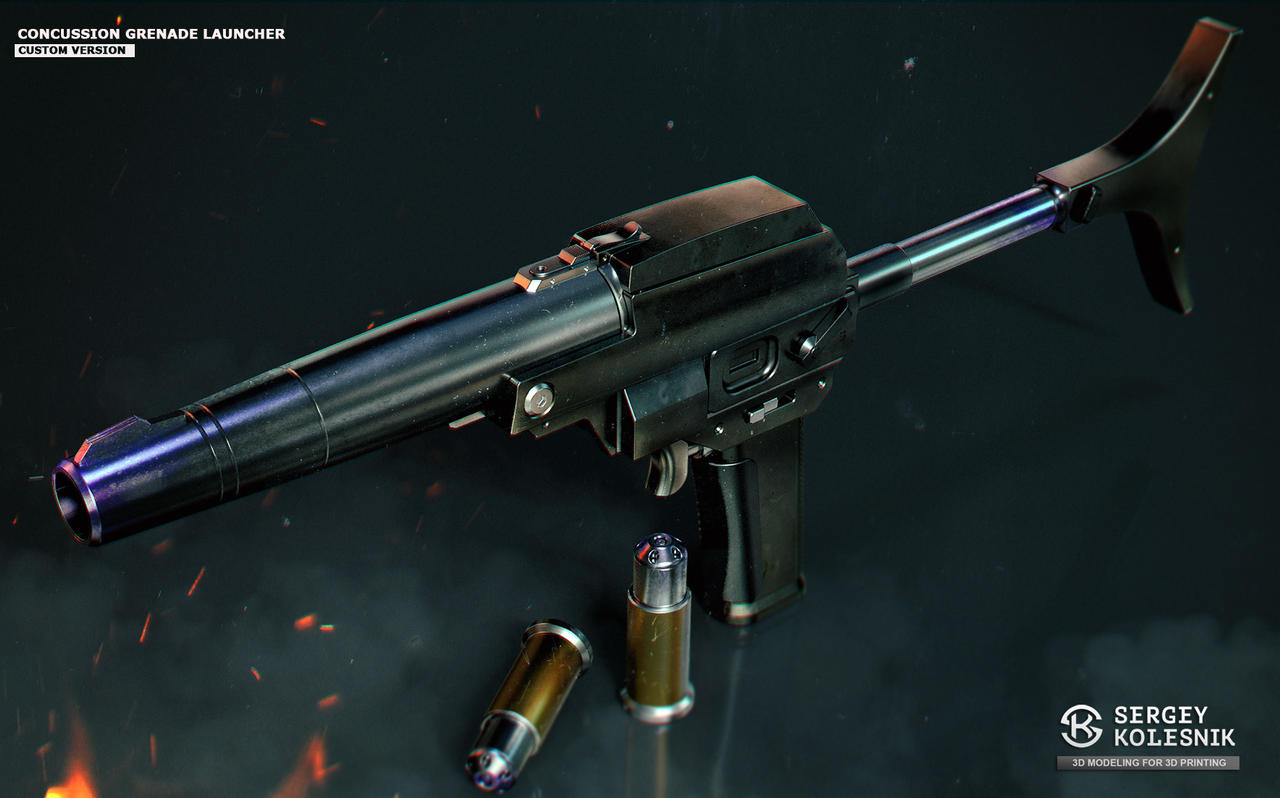 Concussion grenade launcher by ksn-art on DeviantArt