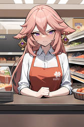 Yae Miko Supermarket Clerk