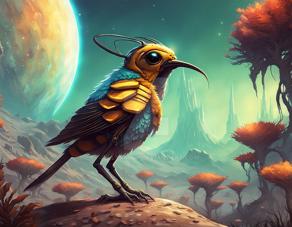 Alien Bird-Bee Hybrid by Jellysally on DeviantArt
