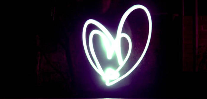 Light Painting Heart ~