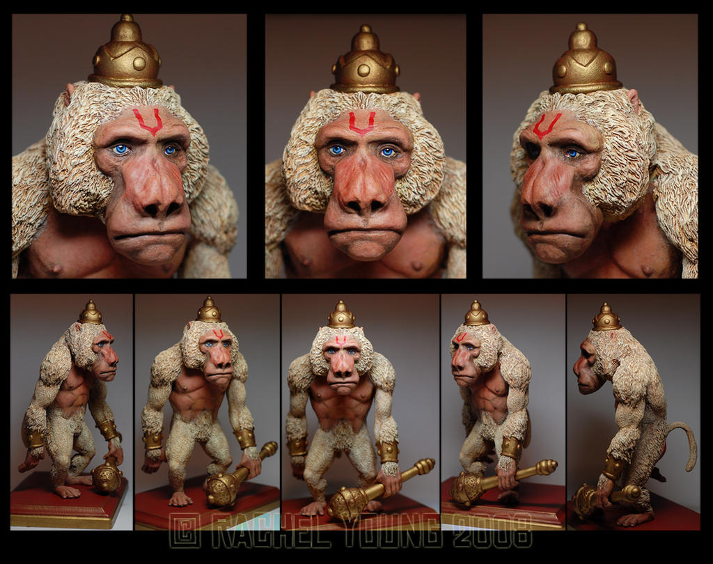 Hanuman's Bad Day: Painted