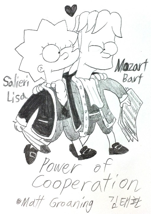 Mozart Bart and Salieri Lisa