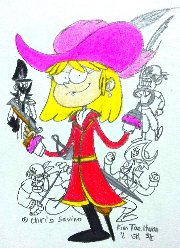 Lori as Captain Hook!