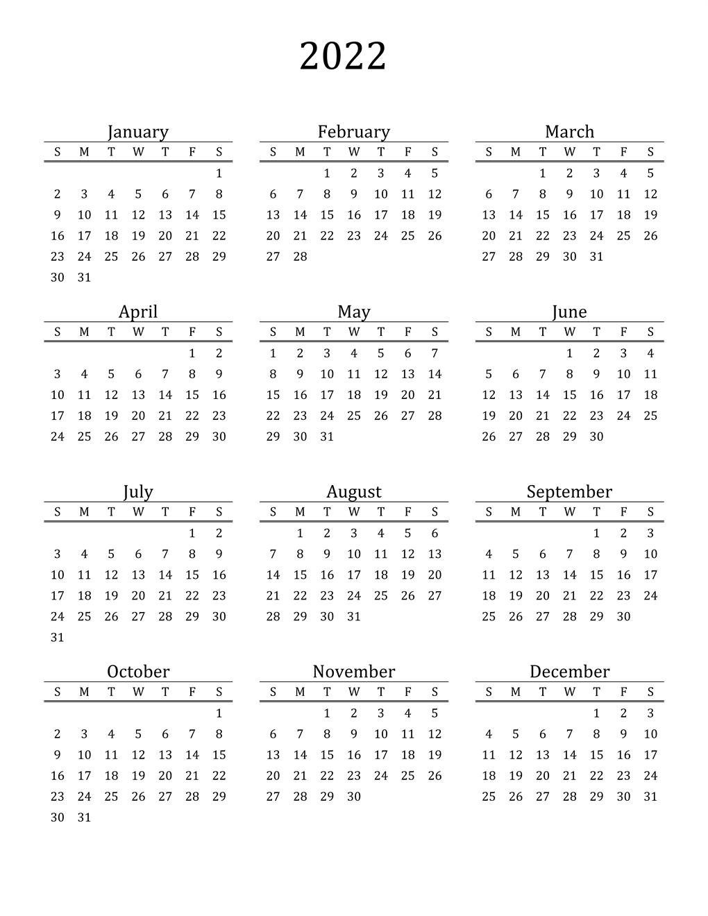 Free 2022 Calendar Template Free Printable 2022 Calendar Templates By Calendarness On Deviantart