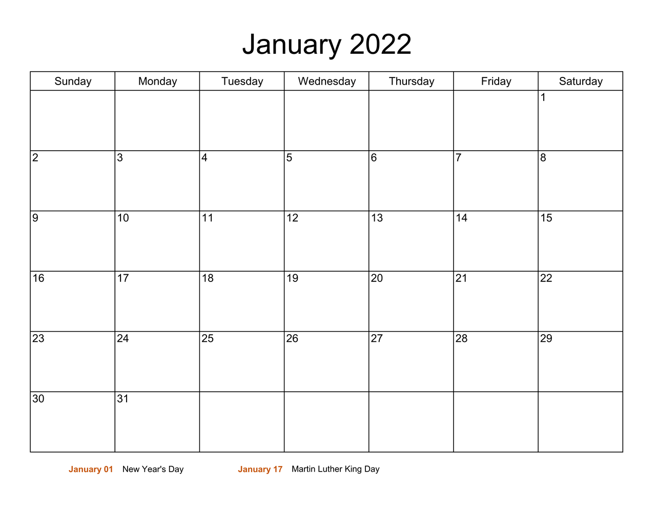 printable 2022 calendar with holidays by calendarness on deviantart