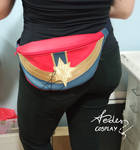 Capitain Marvel fanny pack - back view by Aedes-cosplay
