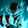 The Blue Flame Demon Mask
